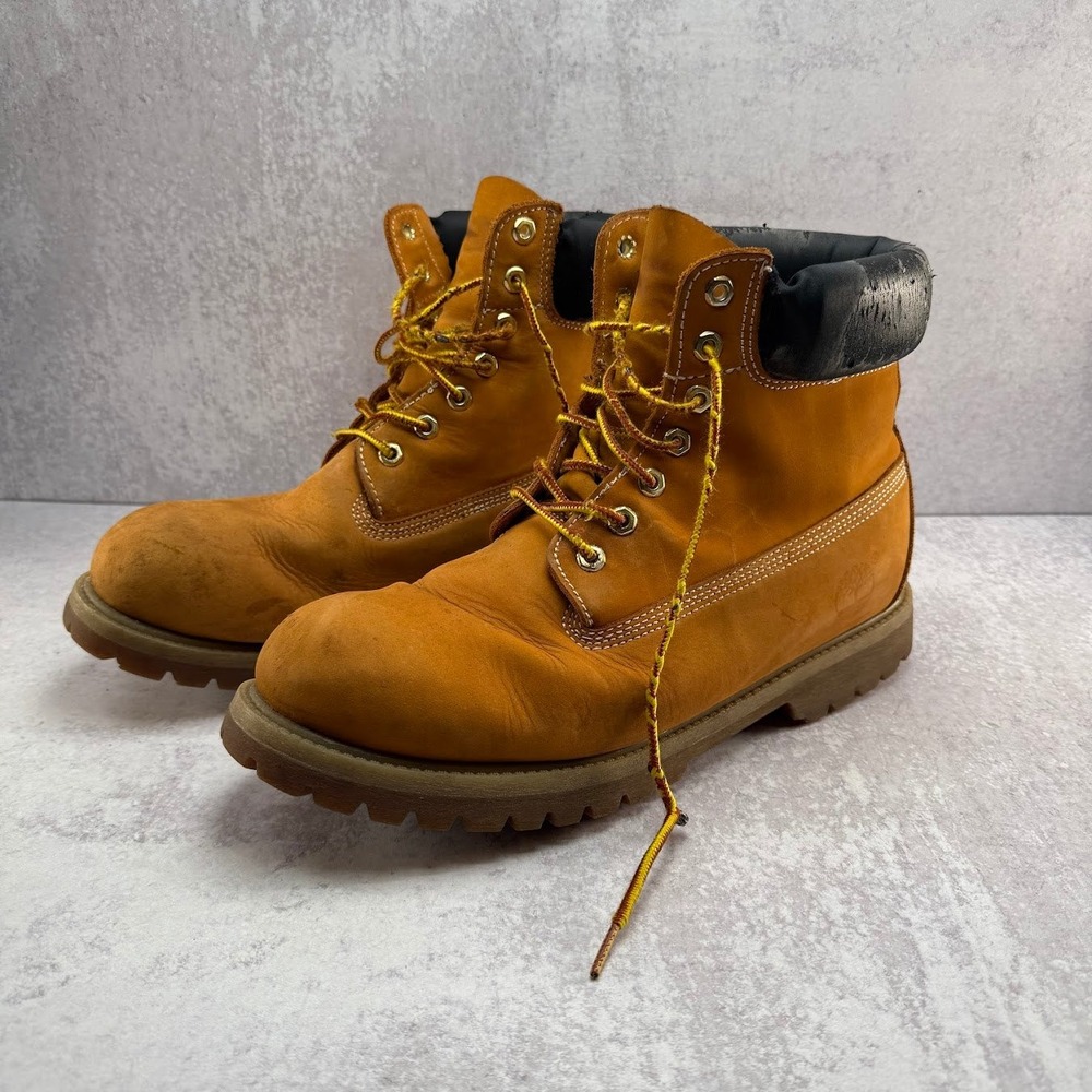 Timberland Wheat Nubuck Leather Lace Up Work Boots Mens 13